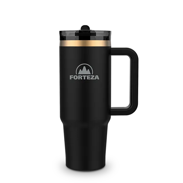 Straw thermal tumbler - Gold edition 900ml